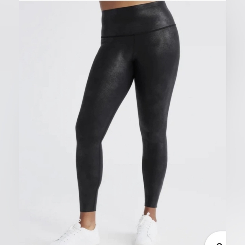 Knix faux leather black leggins size Large - Picture 2 of 11